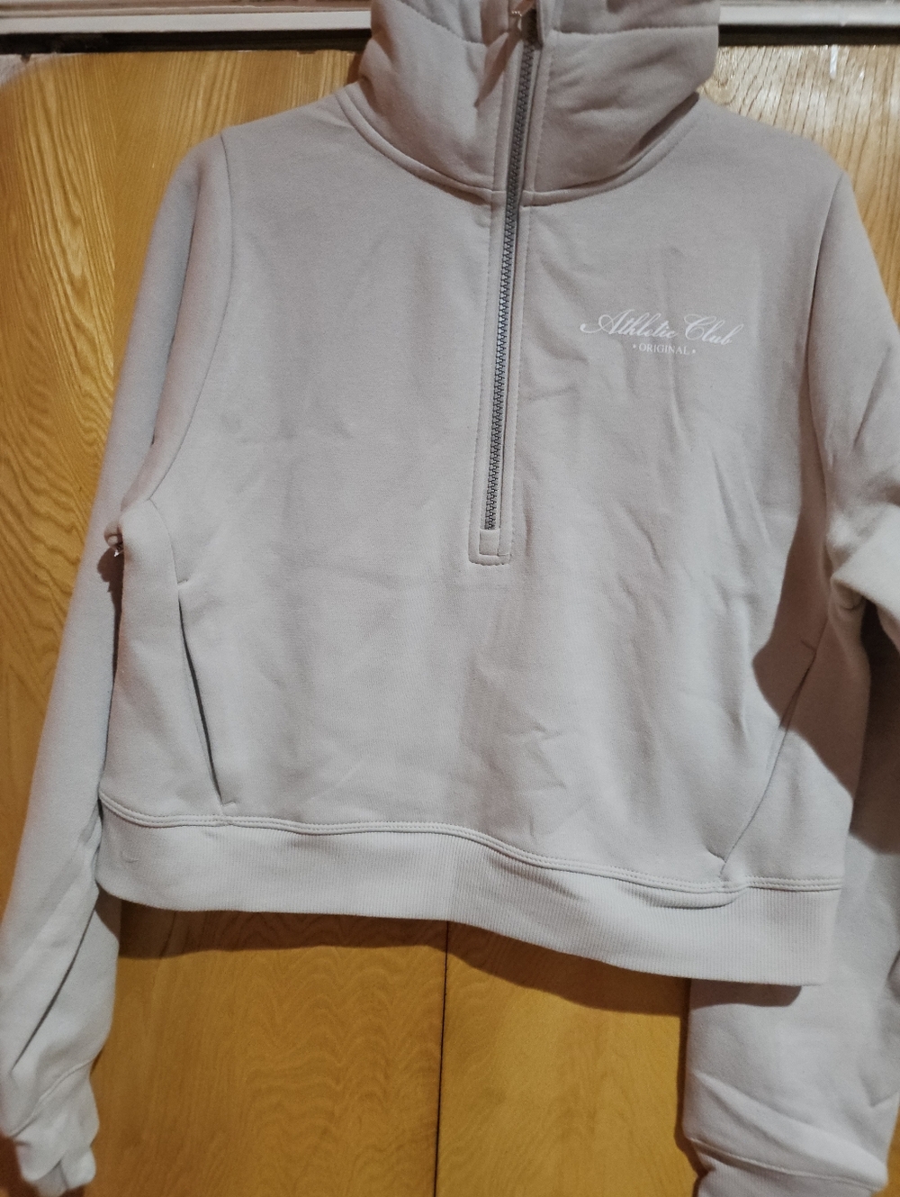 all in motion Light Beige Half-Zip Funnel Neck Pullover